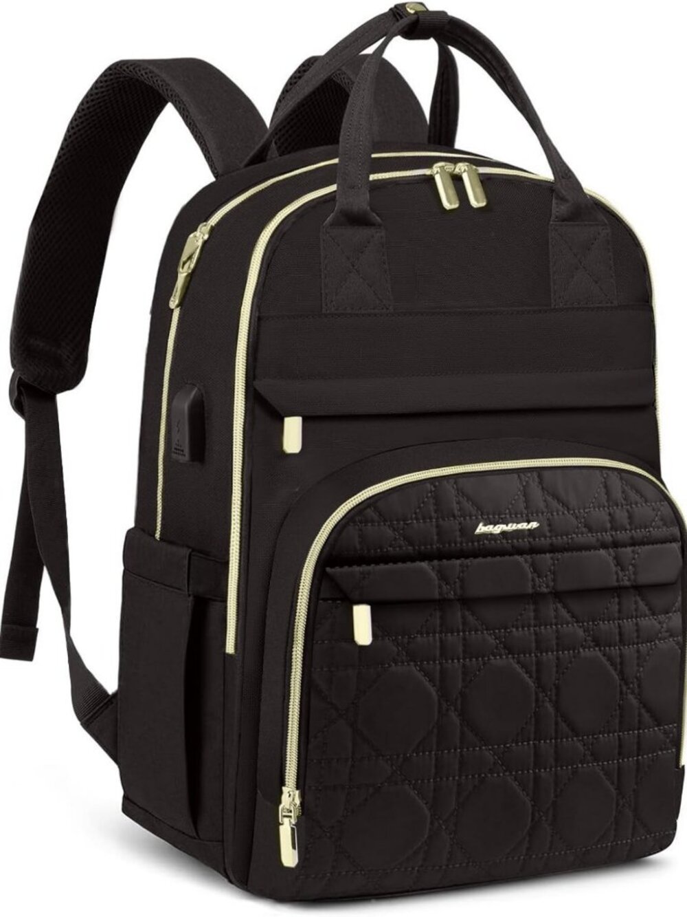 Stylish 15.6" Laptop Backpack for Women & Teens - Waterproof USB Charging School